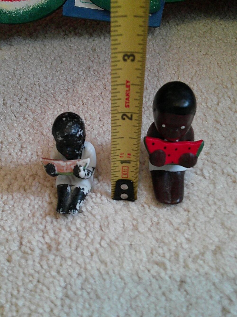 2-Vintage little children eating watermelon & Watermelon wooden shelf